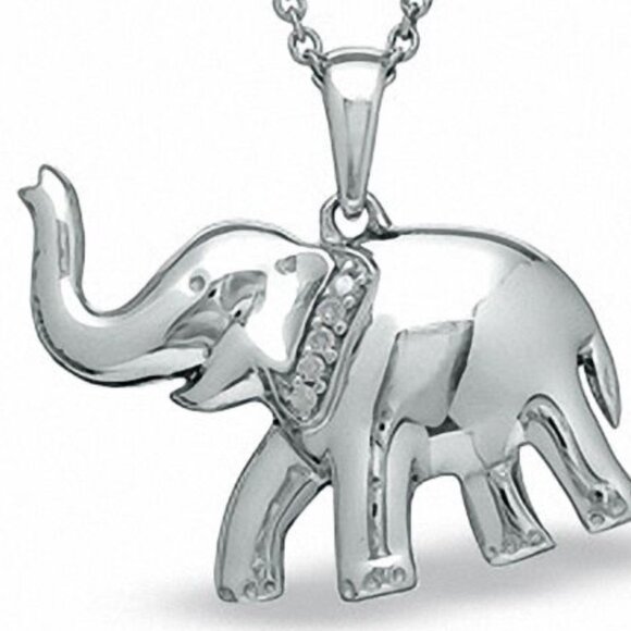 Zales Diamond Accent Elephant Pendant (no chain), never worn, good condition - Picture 1 of 3